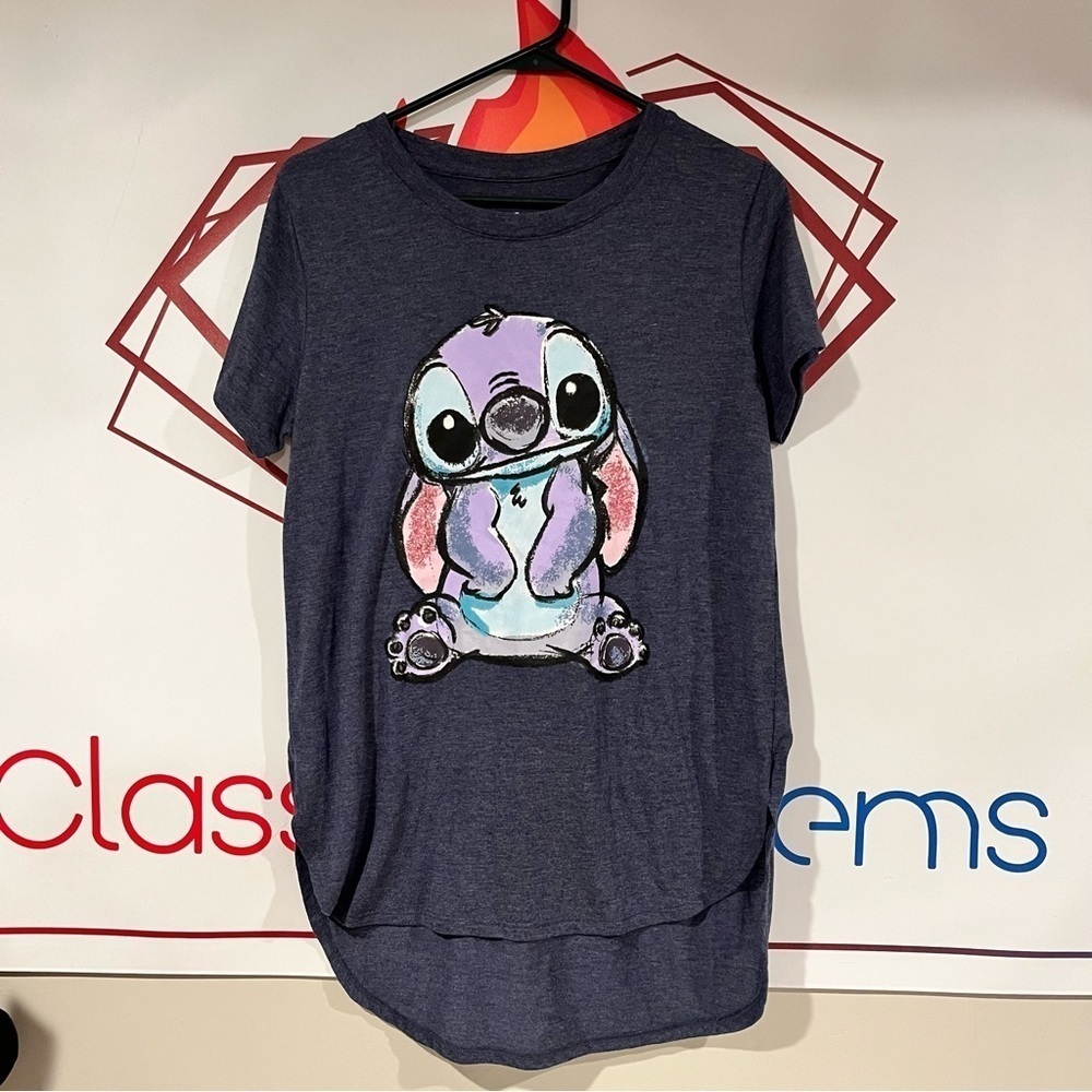 Women's Disney Brand Lilo & Stitch" Short Sleeve Graphic T-Shirt Size L …